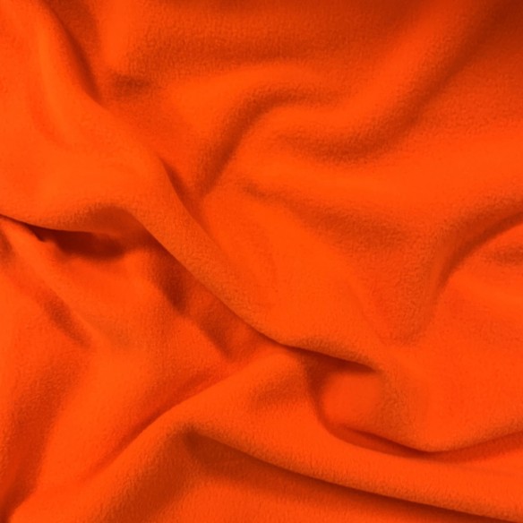 Stickad Tyg Polar Fleece - NEON Orange