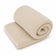 Stickat fårullspäls tyg - Beige
