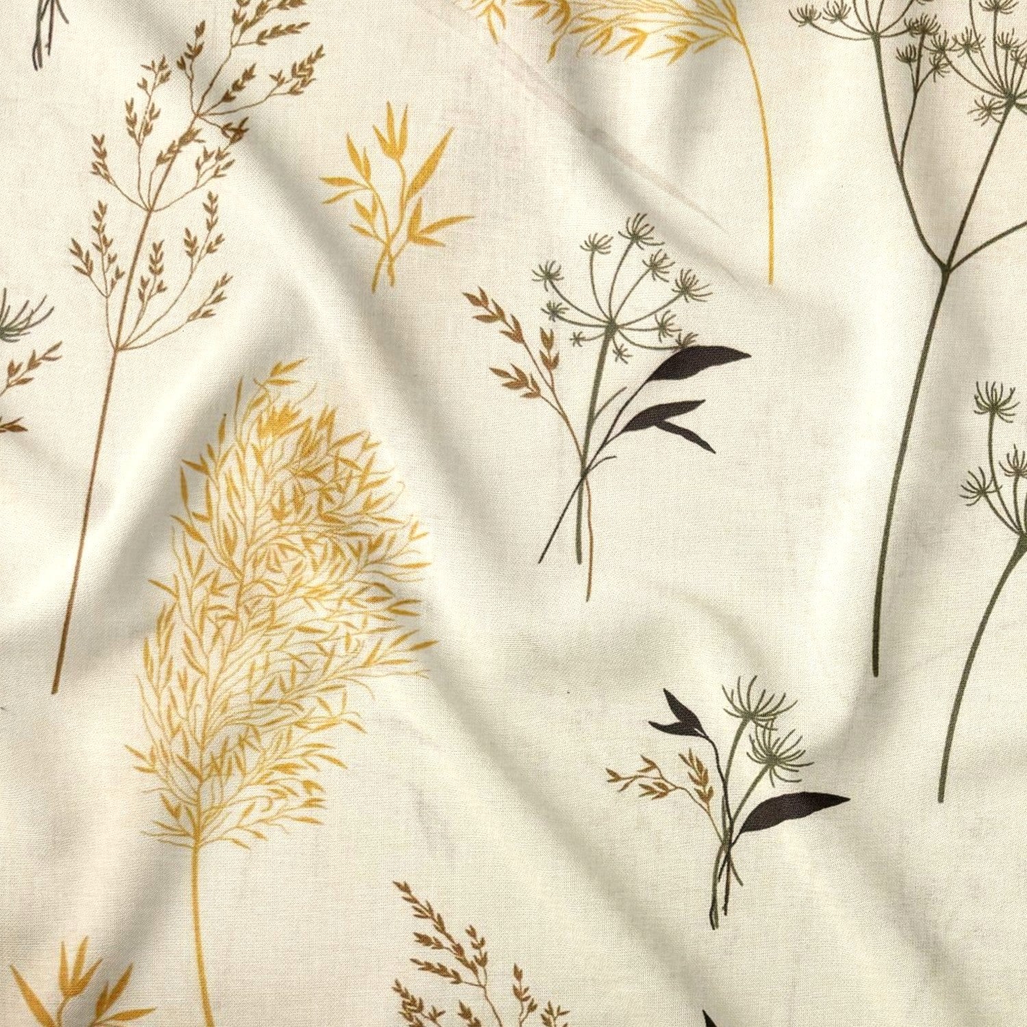 Bomullstyg - Botanisk beige