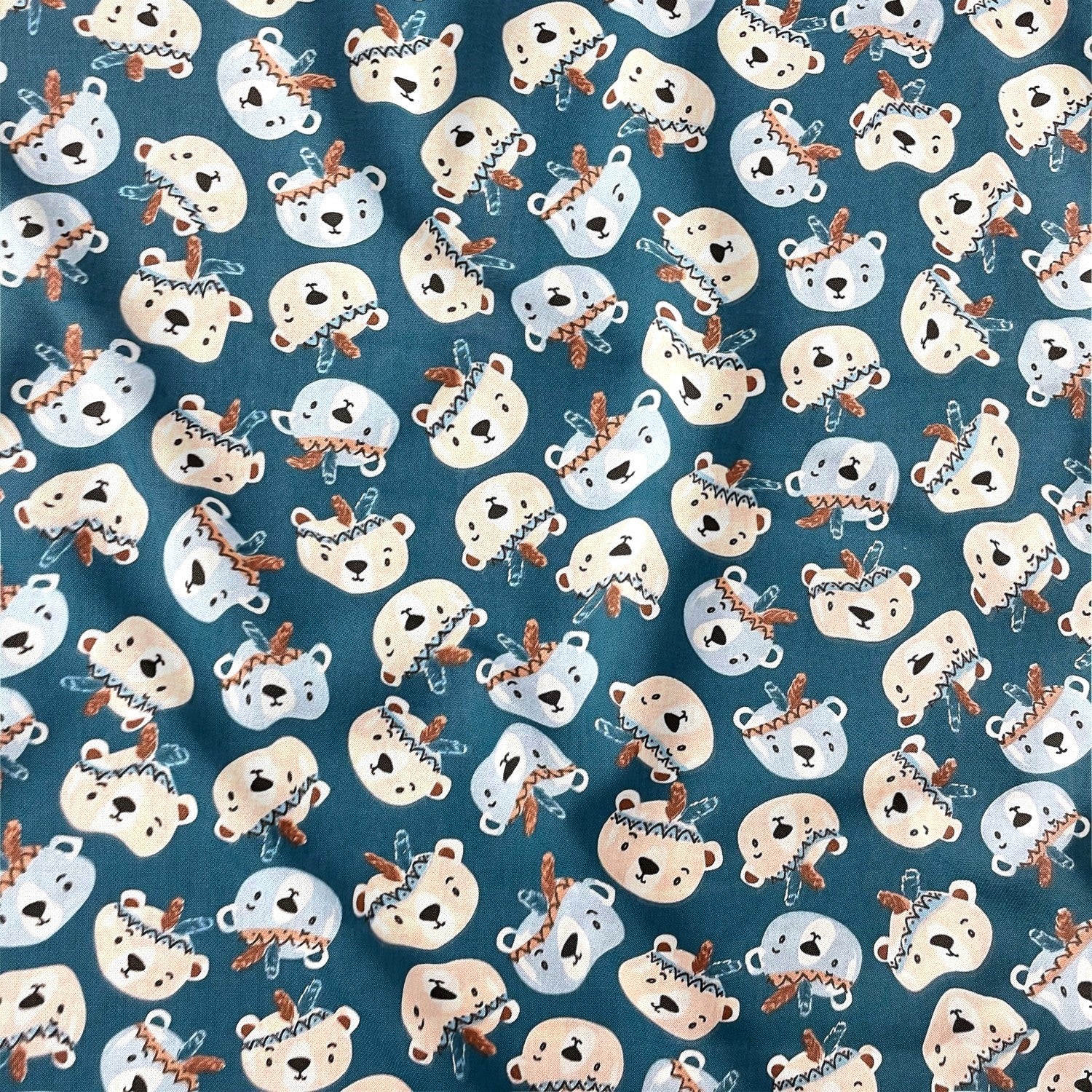 Cotton Fabric - Bears TEEPEE