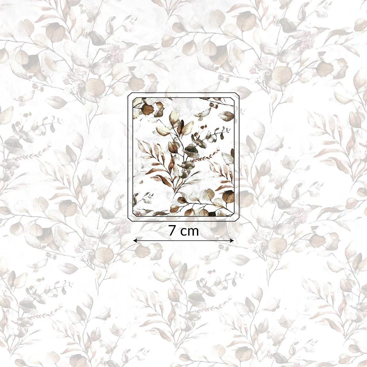 Cotton Fabric - Brown Eucalyptus