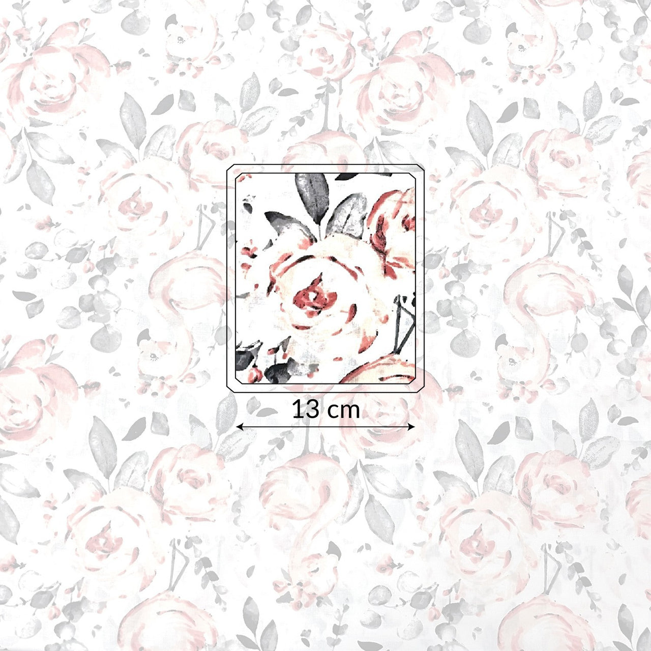 Cotton Fabric - Flamingos and Roses