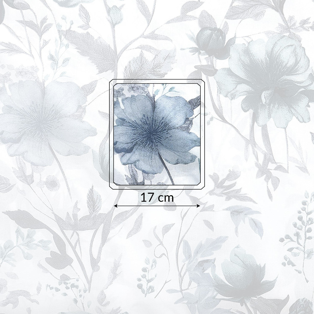 Cotton Fabric - Green Hibiscus