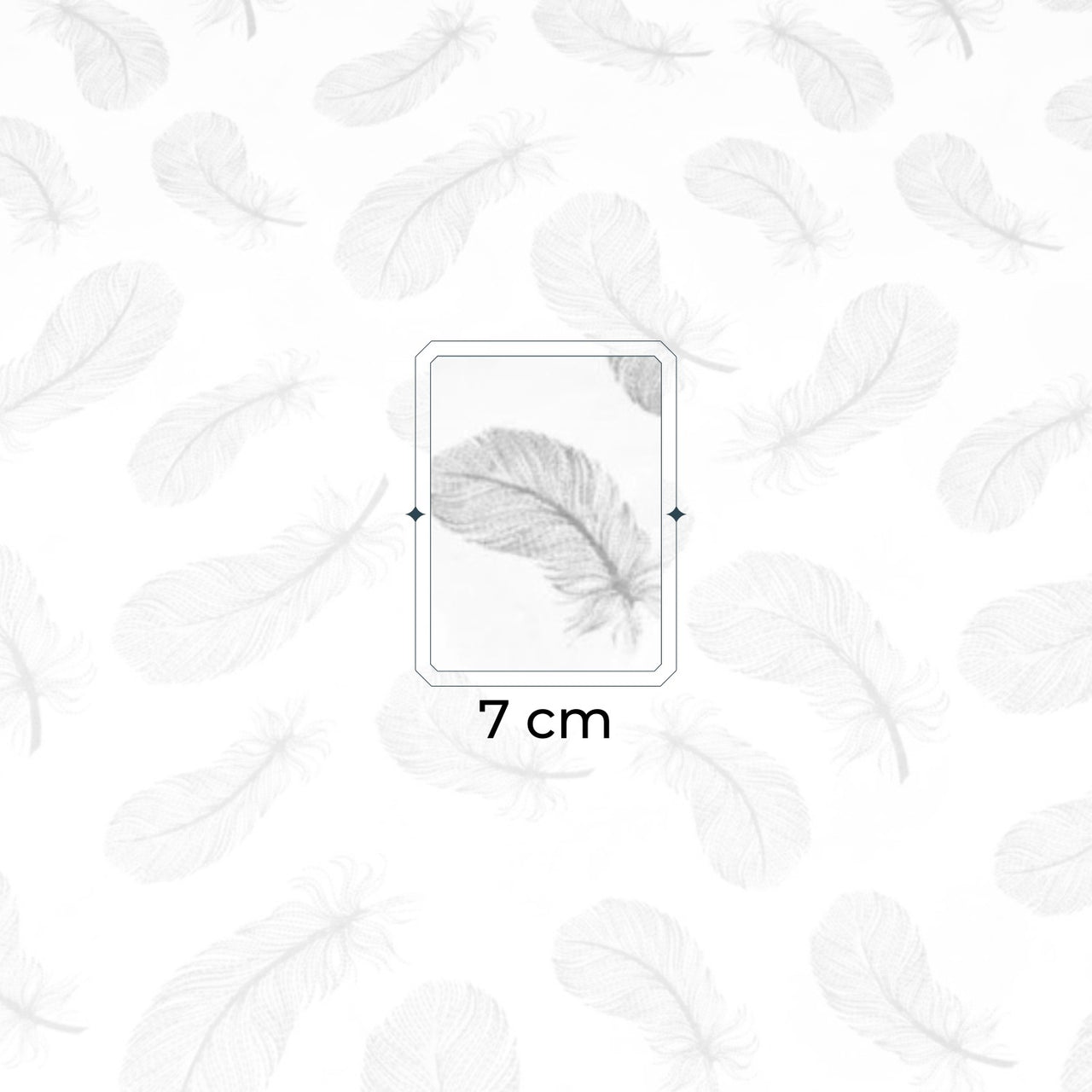 Cotton Fabric - Grey Feathers