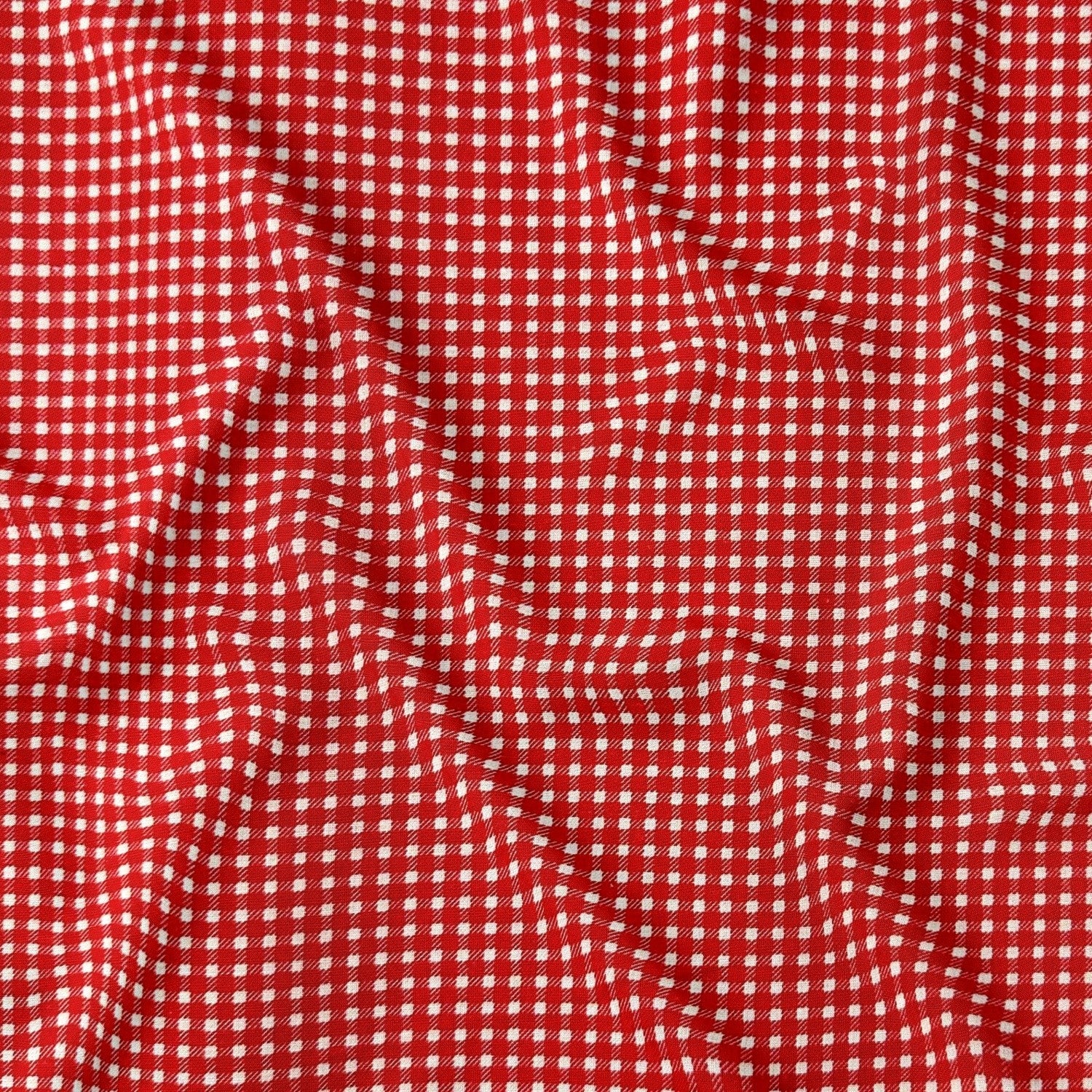 Cotton Fabric - Houndstooth Red