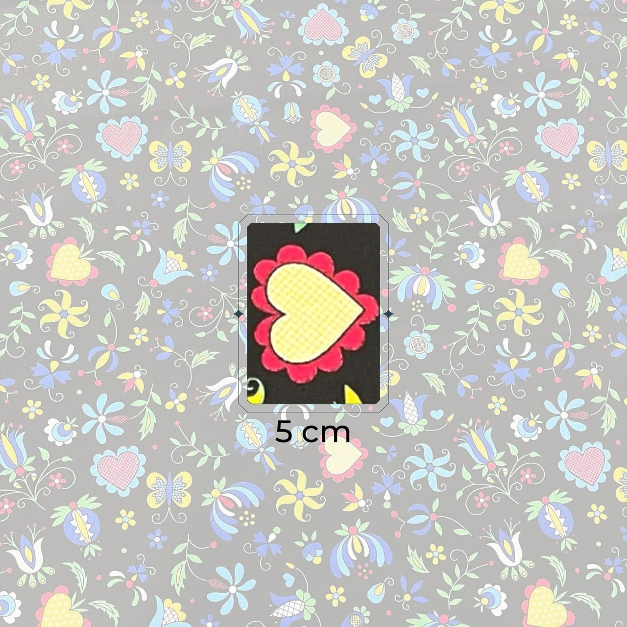 Cotton Fabric - Kashubia Folklore Black