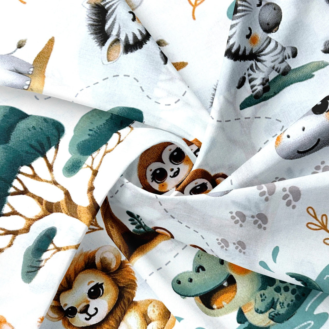 Cotton Fabric - Little Animals' Jungle
