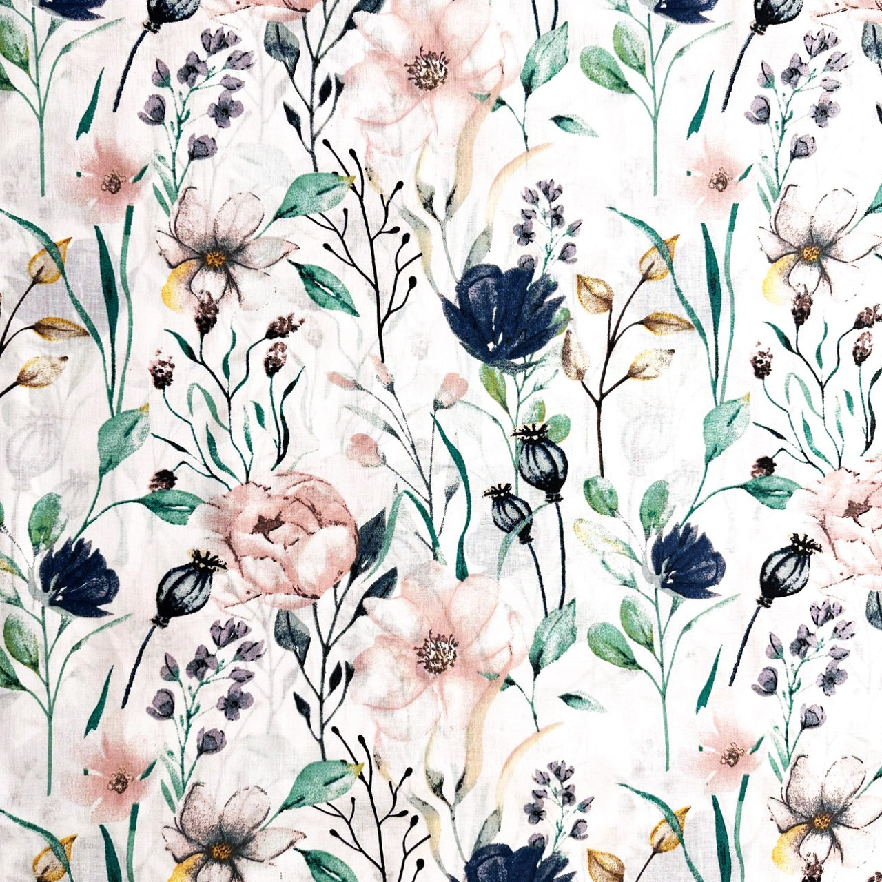 Cotton Fabric - Pastel flowers