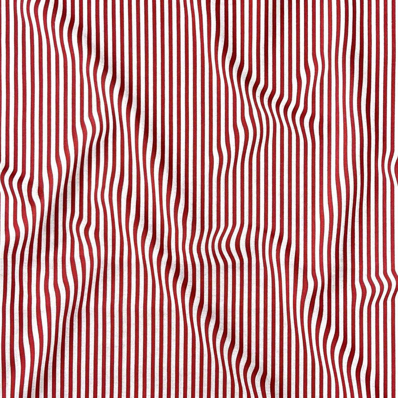 Cotton Fabric - Red Stripes 3 mm