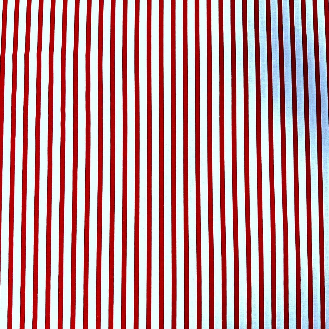 Cotton Fabric - Red Stripes 5 mm