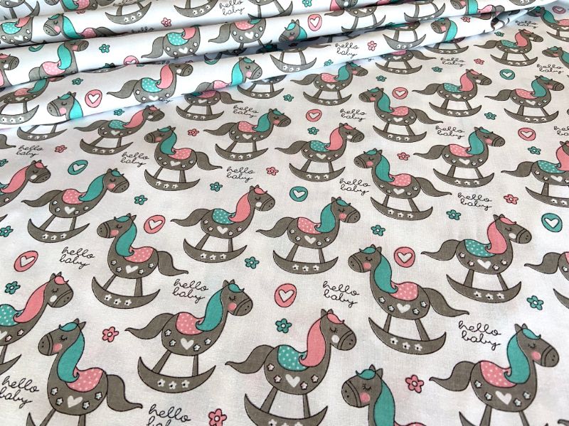 Cotton Fabric - Rocking Horses