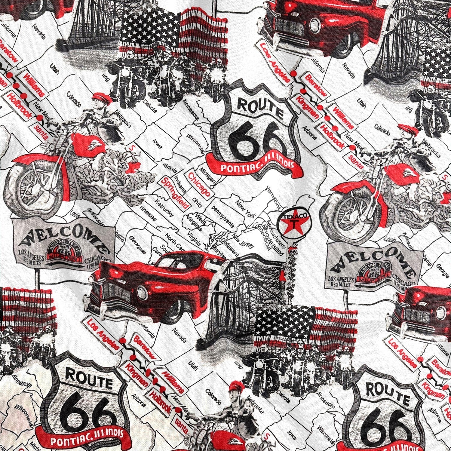 Cotton Fabric - Route 66