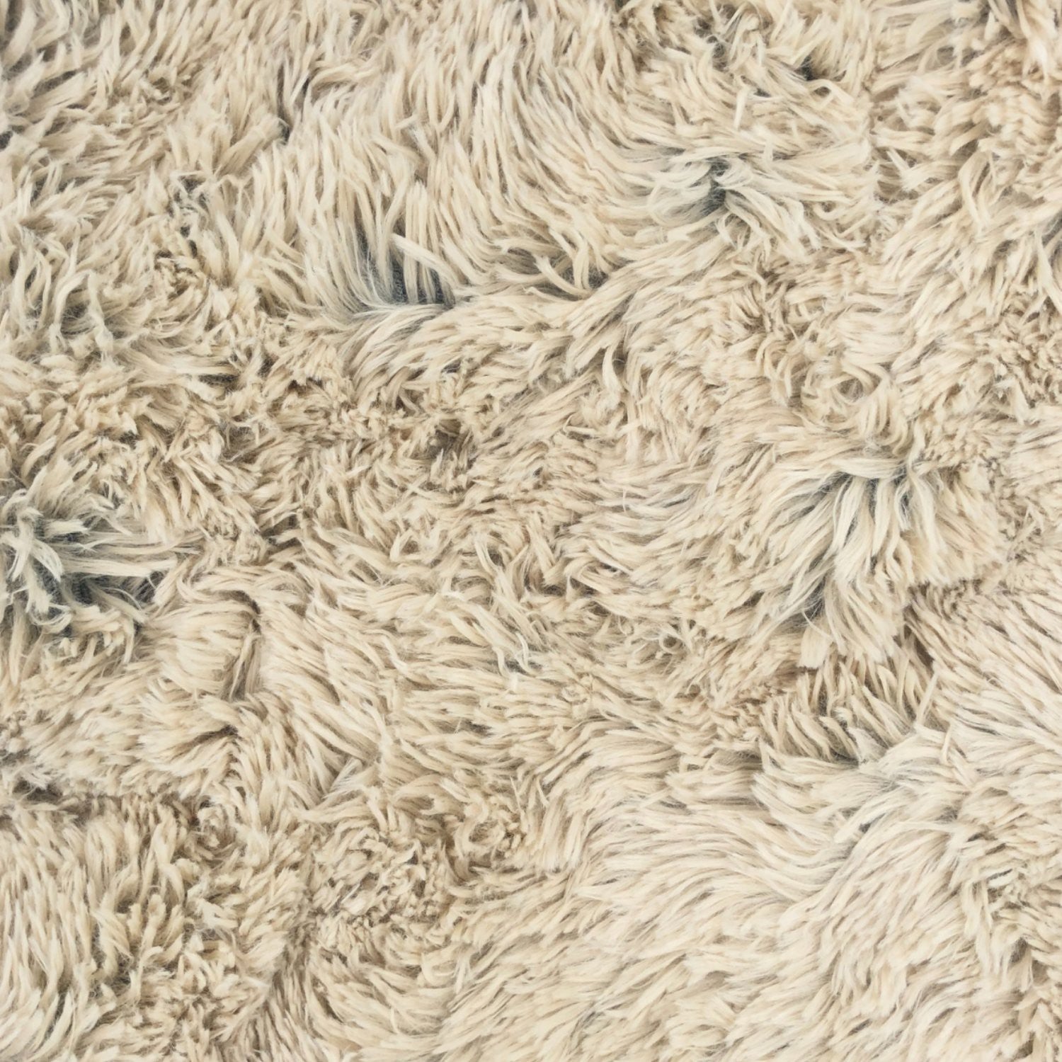 Knitted Shaggy Fabric - Beige