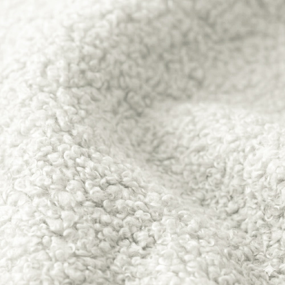 Möbeltyg NOW OR NEVER RECYCLED Velour - Vit