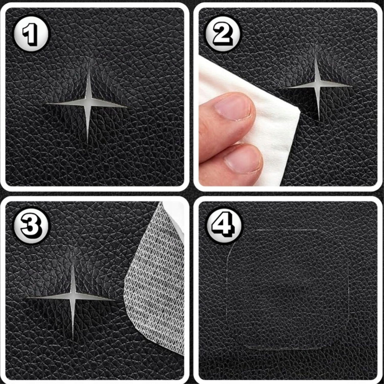 Self-Adhesive PU Leather - Upholstery Fabric - Black