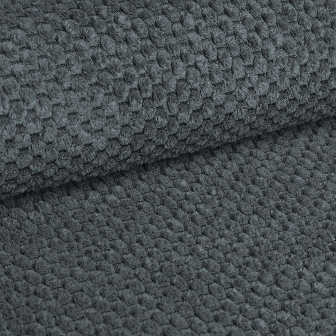Upholstery Fabric DOT I Velour - Dark Grey
