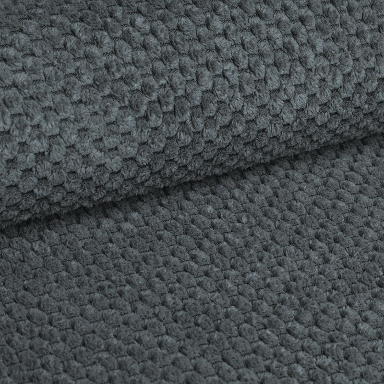Upholstery Fabric DOT I Velour - Dark Grey