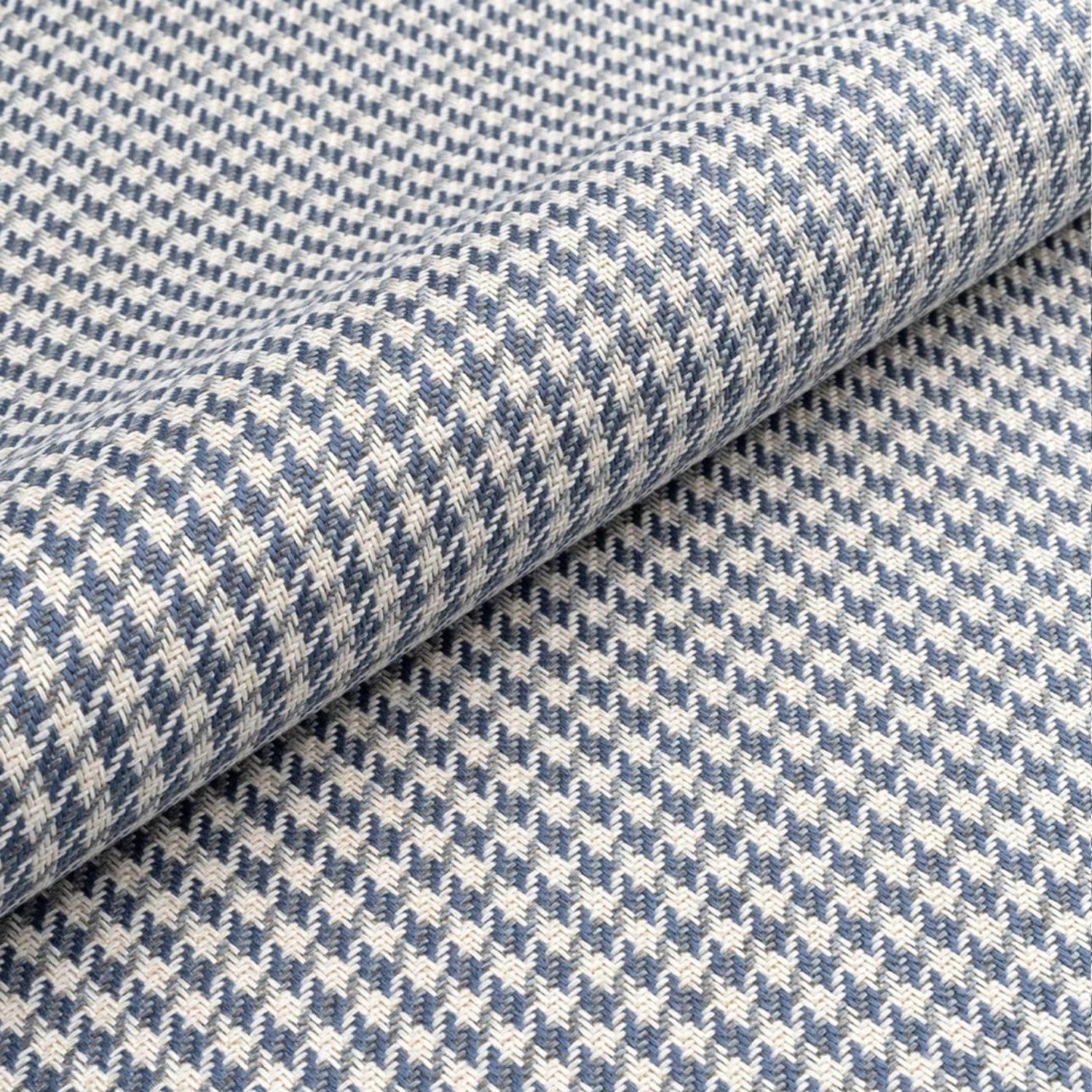 Upholstery Fabric Houndstooth - Blue-Grey