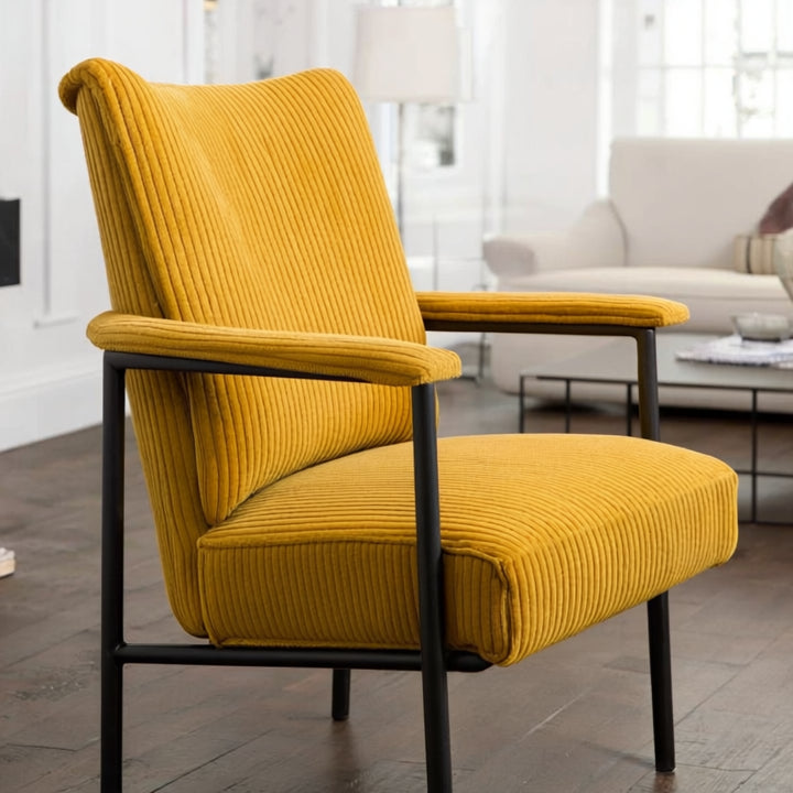 Upholstery Fabric LINCOLN Velour - Mustard