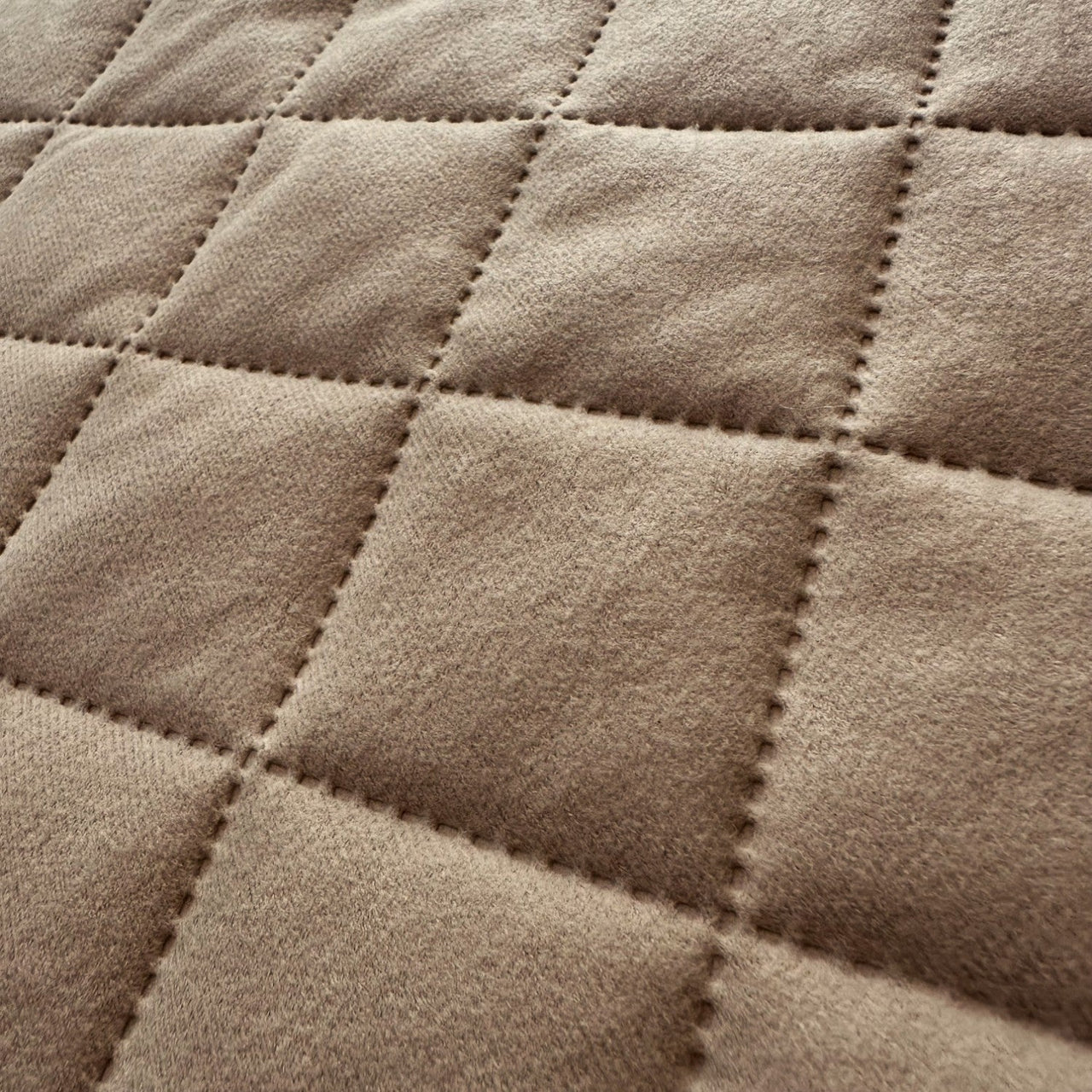 Upholstery Fabric Quilted Microfiber Diamond 5x5 - Beige