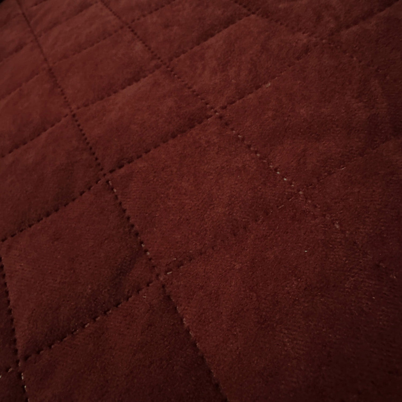 Upholstery Fabric Quilted Microfiber Diamond 5x5 - Burgundy