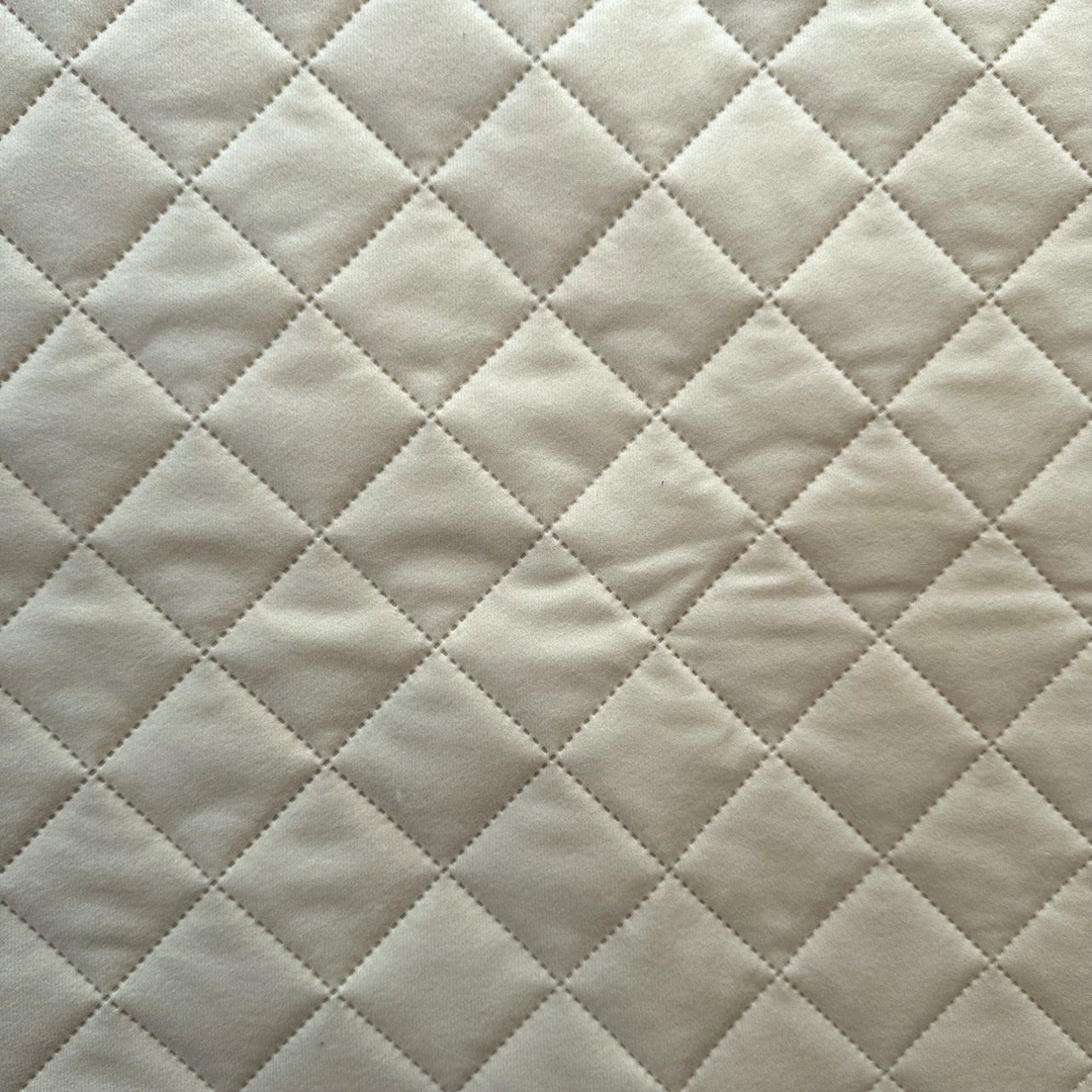 Upholstery Fabric Quilted Microfiber Diamond 5x5 - Ivory