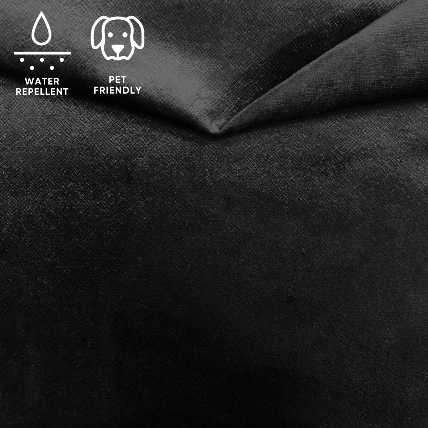 Upholstery Fabric TERRA Velour - Black
