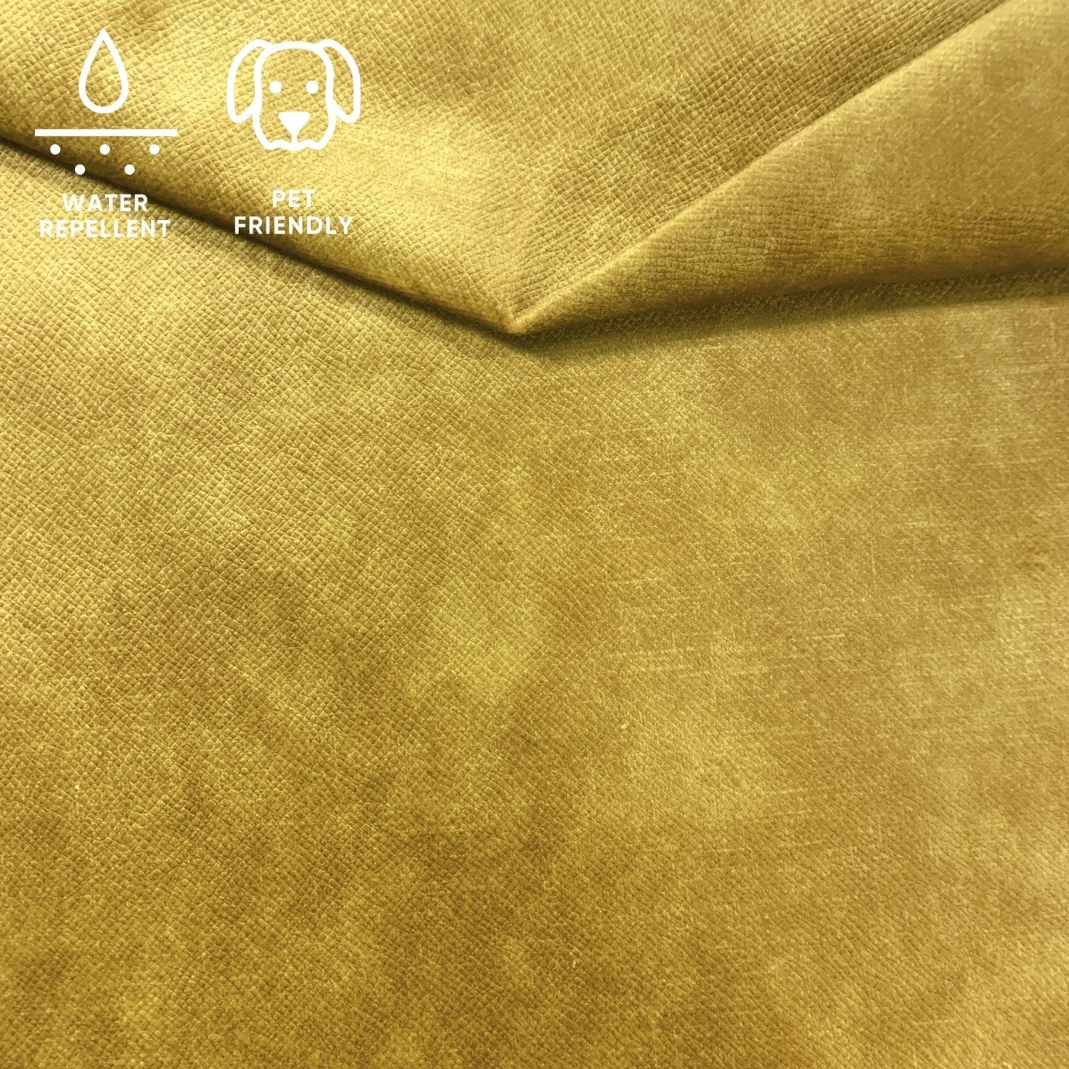 Upholstery Fabric TERRA Velour - Mustard