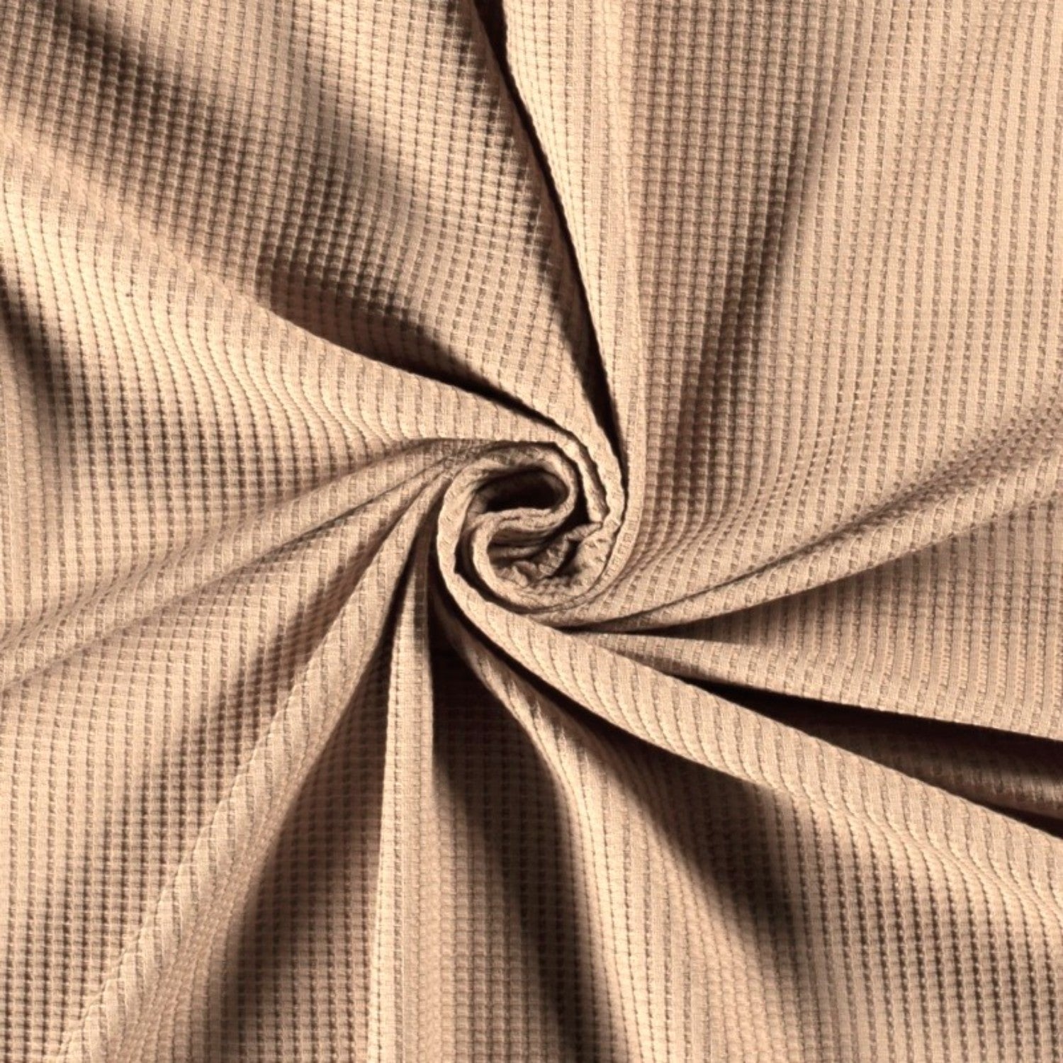 Bomullsvåffeltyg - Beige