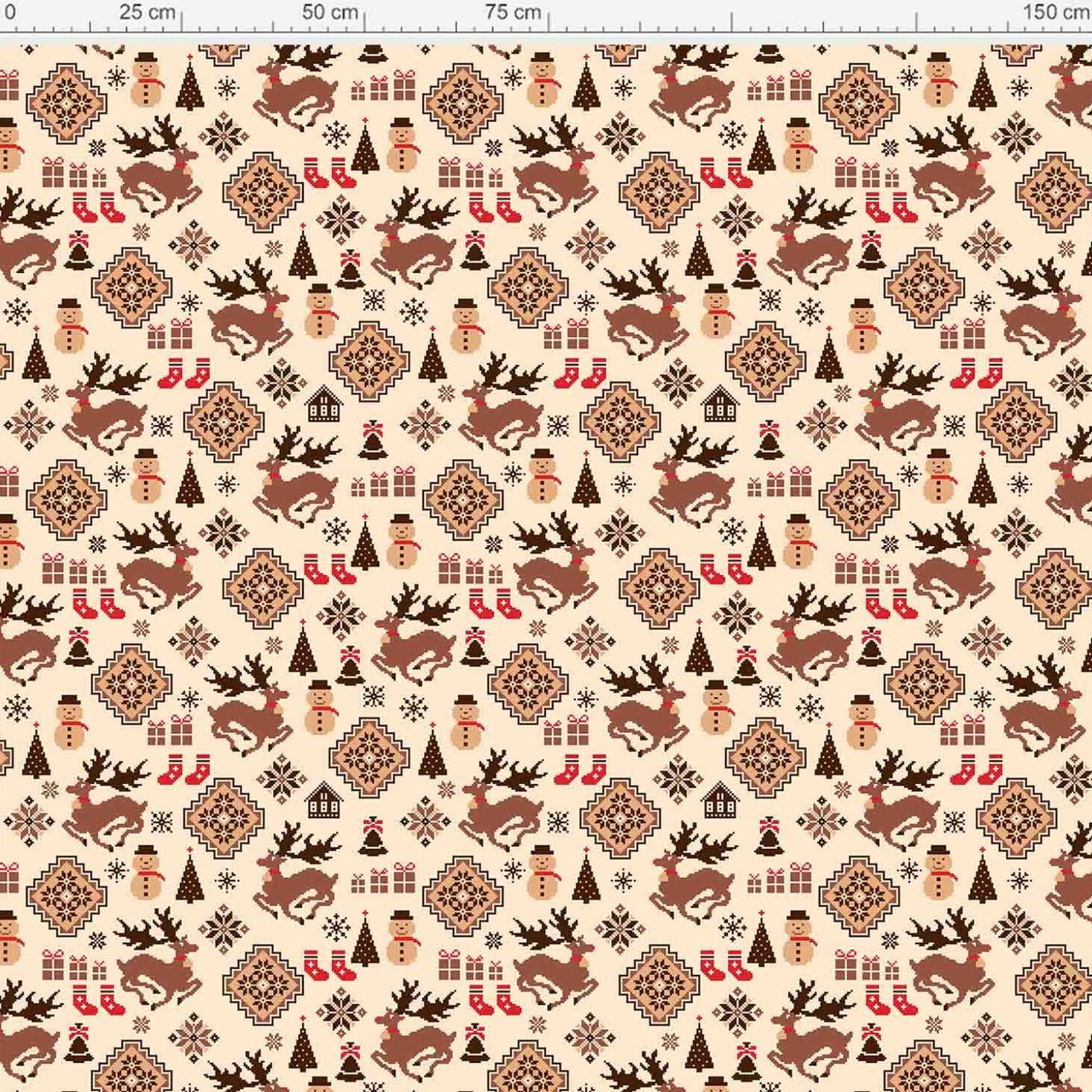 Water Resistant Christmas Fabric Oxford - 50172