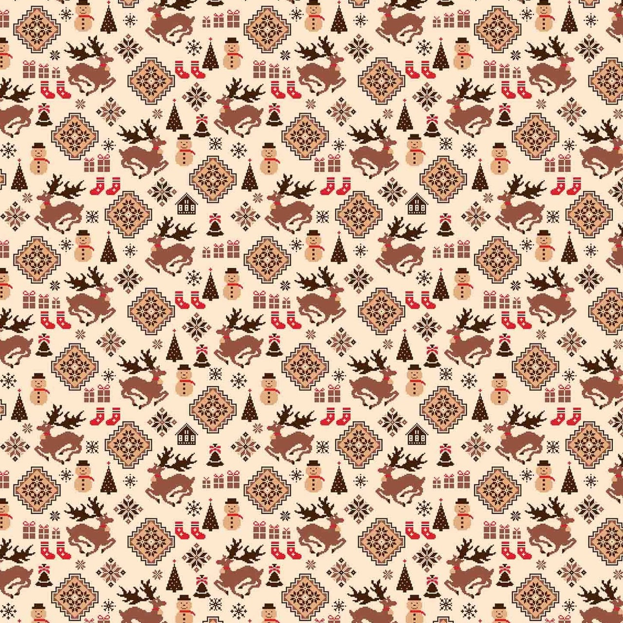 Water Resistant Christmas Fabric Oxford - 50172
