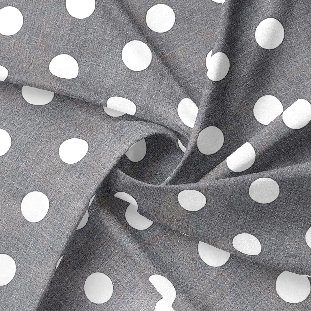 Cotton Fabric - Grey Dots 2.5 cm - PINaPIN